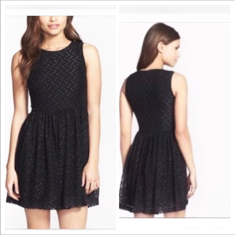 NWT French Connection Polka Sparks Cocktail Black Mini Dress Sleeveless